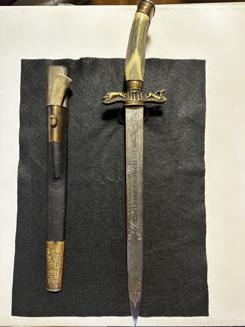 Collector's dagger - historical symbolism, complete with scabbard - 3