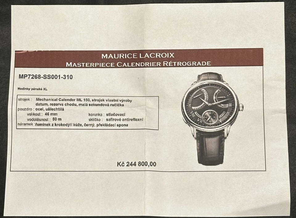 Maurice Lacroix Masterpiece Calndier Retrograde