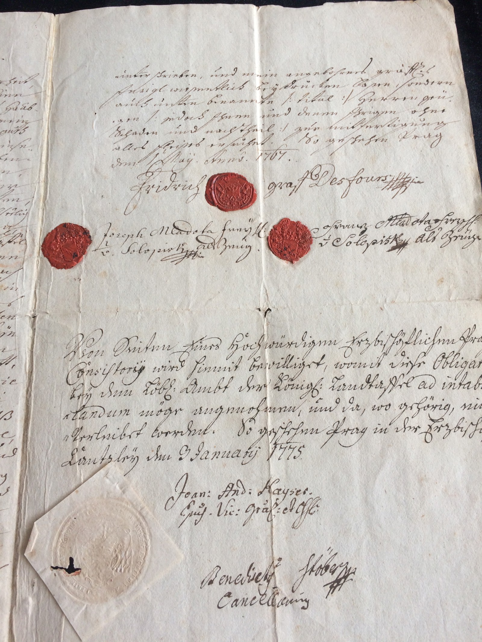 Austrian Habsburg Fiscal Bond / Debt Obligation – 1775